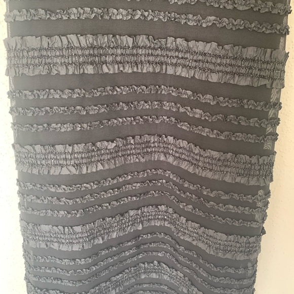 Tadashi Neiman Marcus Ruffle Sparkle Fitted Dress - Picture 8 of 8